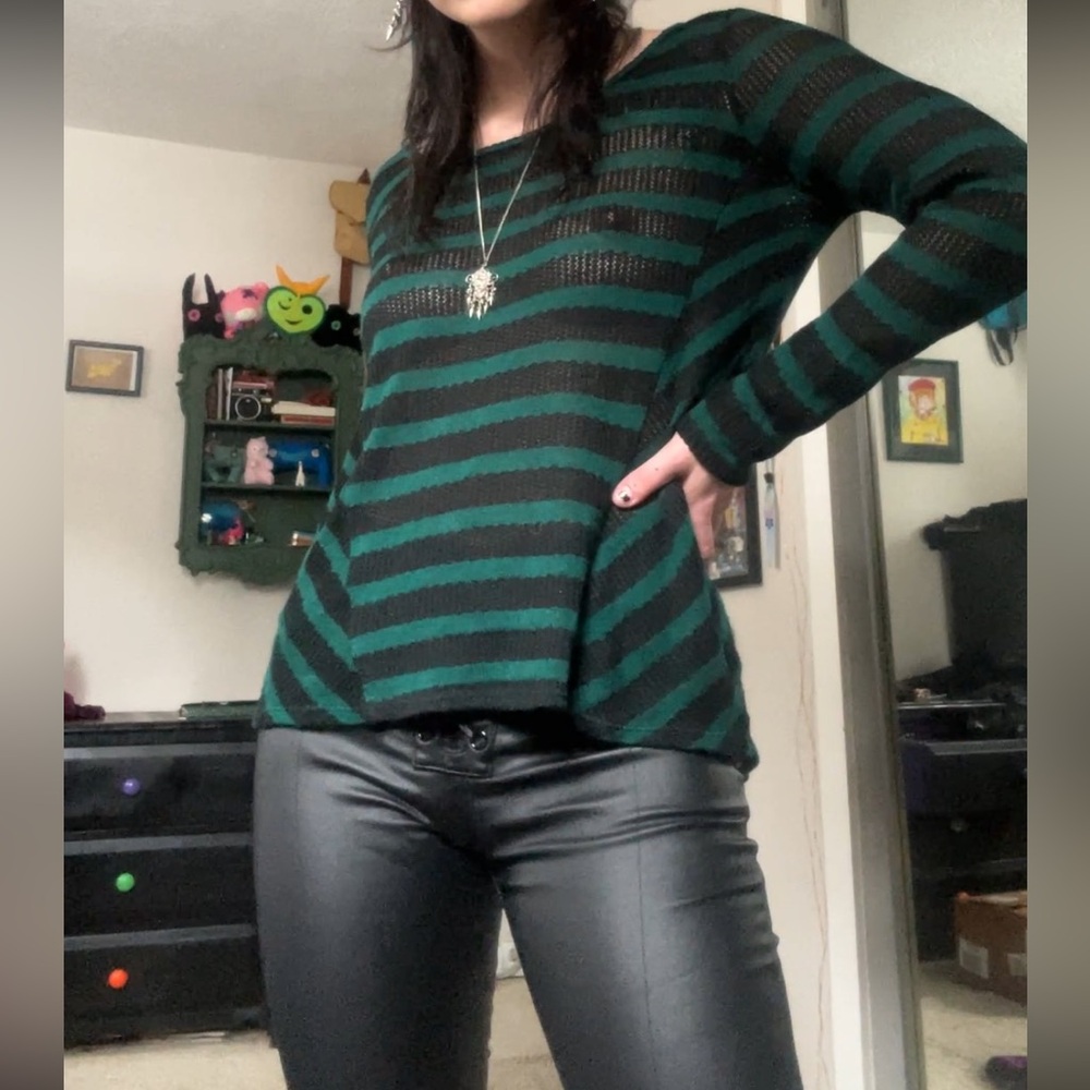BUNDLE grunge green and black stripes set of 3 items - Picture 2 of 11